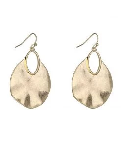 GxG Collective Effie Brushed Metal Earrings - Gold