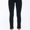 New London Eton Taper Carpi Eyelet Hem Jeans | Black | NLJ12