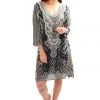 Fashion Spectrum Mosaic Tunic Dress - Black