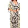 Fashion Spectrum Resort Wear Egyptian Long Kaftan | Khaki