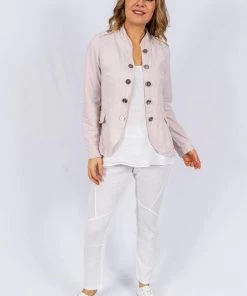 The Italian Closet Favara Military Jacket - Blush - Tic9 Clothing