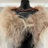 Essential Imports Ostrich Feather Shrug | Natural | FI2 Events
