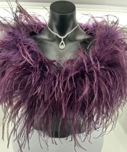 Pizazz Boutique Ostrich Feather Shrug | Purple | FI2 Events