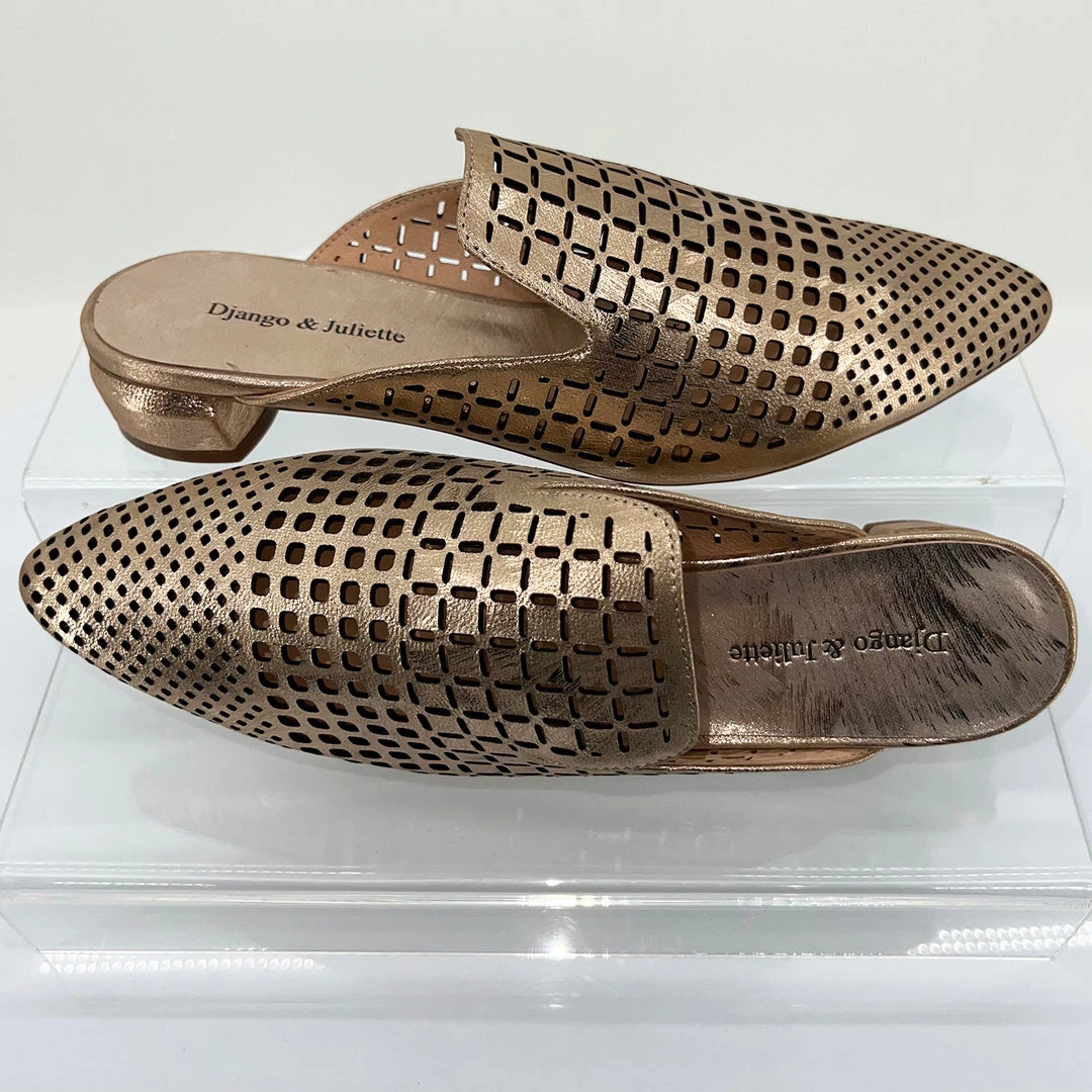 Django & Juliette Flan Heeled Slide | Champagne | DJ2 Shoes 2 Django & Juliette Flan Heeled Slide | Champagne | DJ2 Shoes