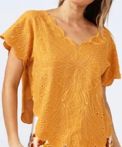 Talisman Tops Flutterby Top | Pumpkin | T17s