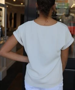 Frank Lyman Side Tie Top - Vanilla - FL10