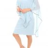 Frank Lyman Aquamist Chiffon Layer Dress | Light Blue | FL99