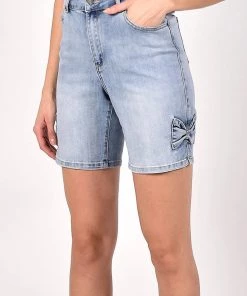 Frank Lyman Sweet Bow Denim Shorts | FL16