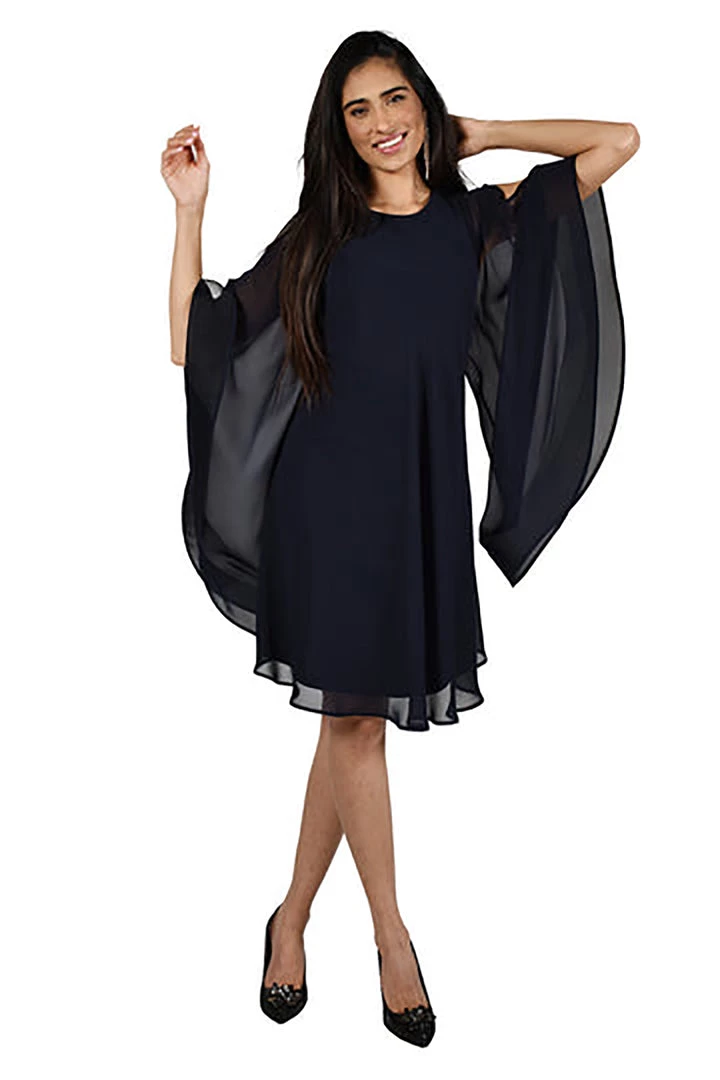 Frank Lyman Clothing Freda Woven Dress | Navy | FL33 1 Frank Lyman Clothing Freda Woven Dress | Navy | FL33