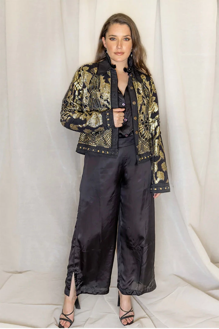 Anannasa Clothing Frida Beaded Jacket | Gold | AN2 1 Anannasa Clothing Frida Beaded Jacket | Gold | AN2