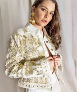 Anannasa Frida Beaded Jacket | Off White | AN2 Clothing