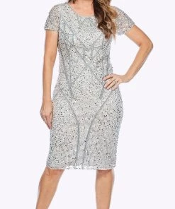 Jesse Harper Belle Beaded Dress | Sliver | JH9