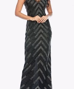 Zaliea Geometric Beaded Dress | Black | Z12 Clothing