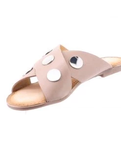 Gioseppo Mesene Leather Slide - Nude Shoes