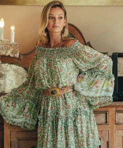 Miss June Woven Leather Belt - Gold - M82 Belts