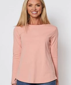 Gordon Smith L/S Crew Neck Tee | Melon | GS40 Tops