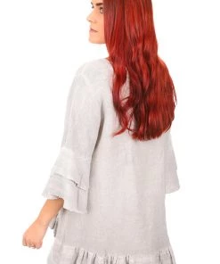 The Italian Cartel Linen Sofia Top | Grey | IC14