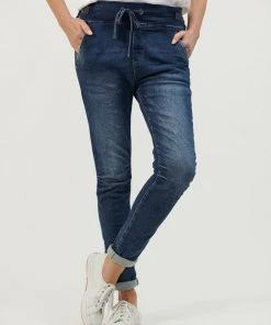Italian Star Tie Waist Denim Jogger | IS18 Clothing
