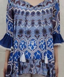 Naudic Hacienda Tunic Top | Blue Naple | N4s