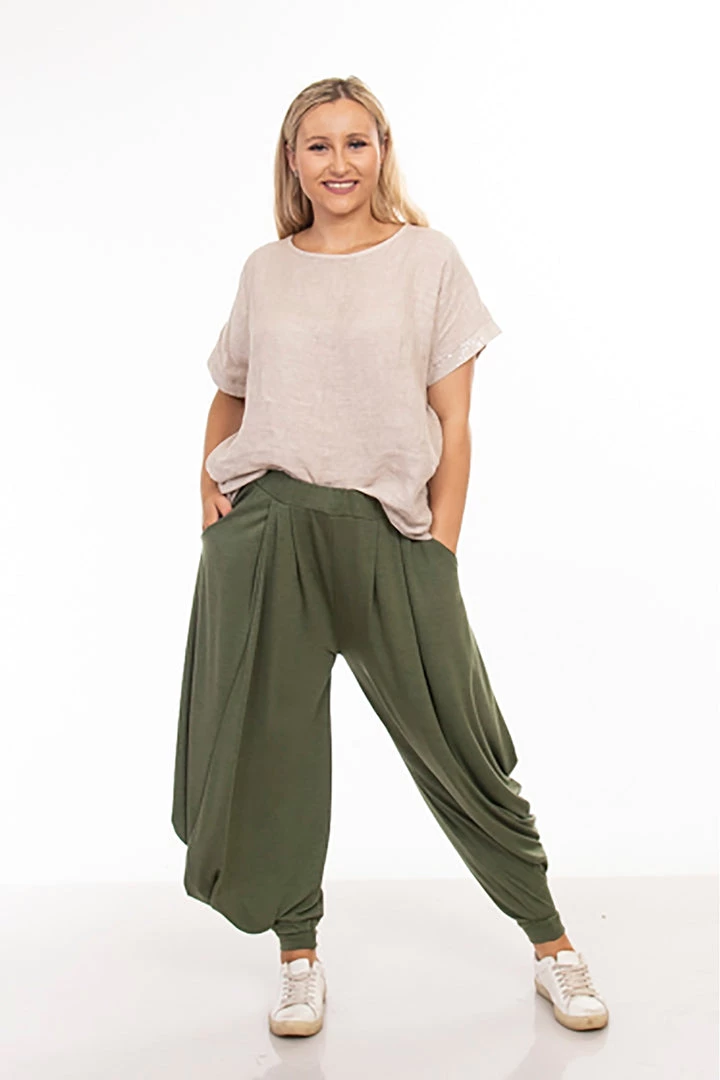 The Italian Cartel Stella Harem Pants | Khaki | S 1 The Italian Cartel Stella Harem Pants | Khaki | S