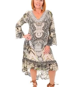 Fashion Spectrum Resort Wear Tahiti High Low Silk Dress | FS7 6 Fashion Spectrum Resort Wear Tahiti High Low Silk Dress | FS7