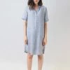 Naturals By O & J Gauze Linen Shirt Dress | Black Houndstooth | OJ14 S Clothing