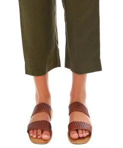 Human Oasis Leather Slide - Choc