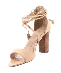 Human Lawton Leather Tie Up Heels - Natural 7 Human Lawton Leather Tie Up Heels - Natural