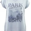 Cafe Latte Tops Paris Tee | Sky | CL11
