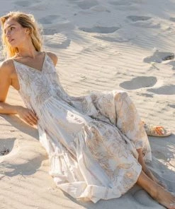 Miss June Monica Dress | Gold | M62 Clothing