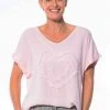 Cafe Latte Clothing Heart Applique Tee | Blush | CL10