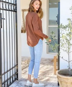 Silence & Noise I'm Famous Zip Knit | Clay | SN15 Knitwear/Jumpers