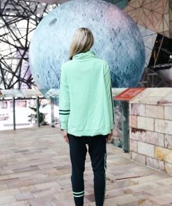 3RD STORY Ink Stripe Embossed Logo Sweater | Wasabi | RD21 Clothing