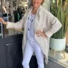 Italian Star Betty Boucle Cardi | Natural | IS31
