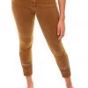 Italian Star Embellished Cuff Jeans - Tan - IS17