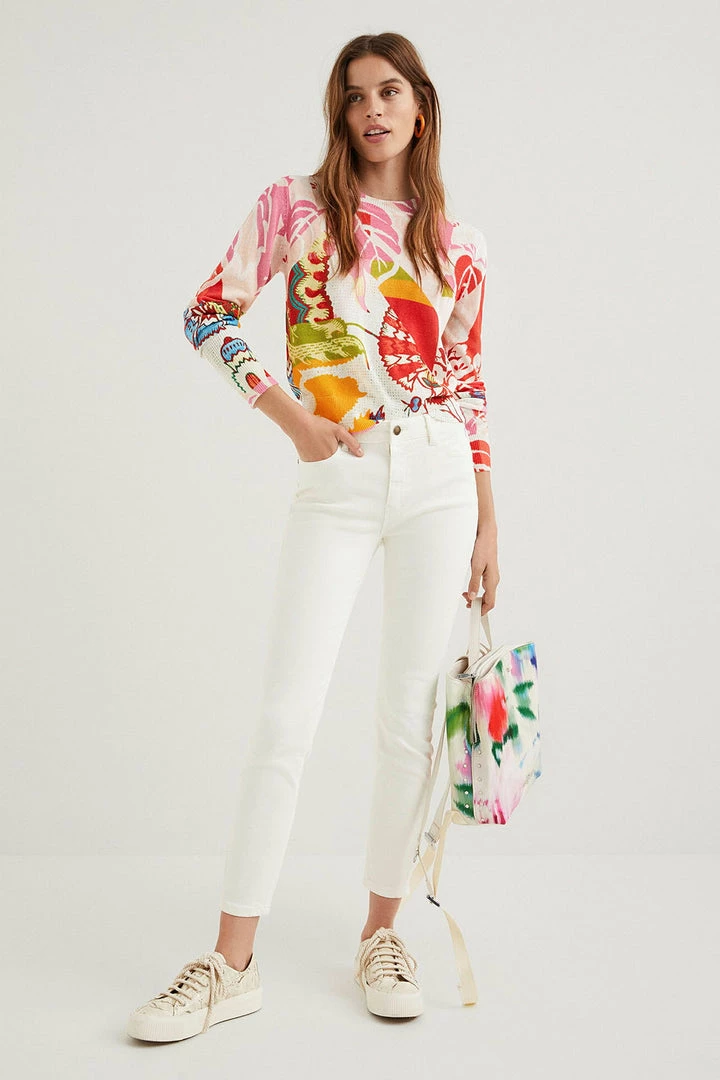 Desigual Thin Gauge Pullover | Japanese Garden | D32 Clothing 1 Desigual Thin Gauge Pullover | Japanese Garden | D32 Clothing