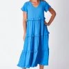 WD Designs Jayda Ruffle Tier Dress | Blue | WD1 Clothing