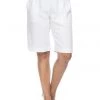 Gordon Smith Jersey Waist Linen Shorts | White | GS8