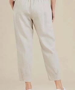 Gordon Smith Jersey Waist Linen Pants | Latte | GS3