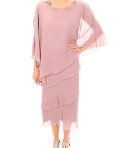Layla Jones Tiered Chiffon Dress - Tea Rose Clothing