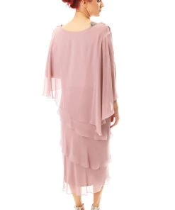 Layla Jones Tiered Chiffon Dress - Tea Rose Clothing