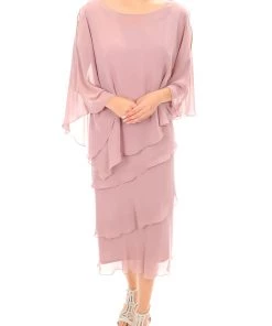 Layla Jones Tiered Chiffon Dress - Tea Rose Clothing