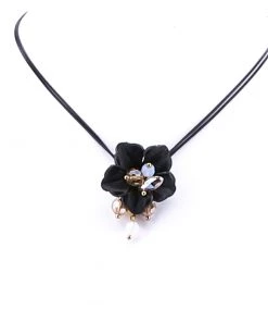 Stella Rose Jewellery Black Flower Choker