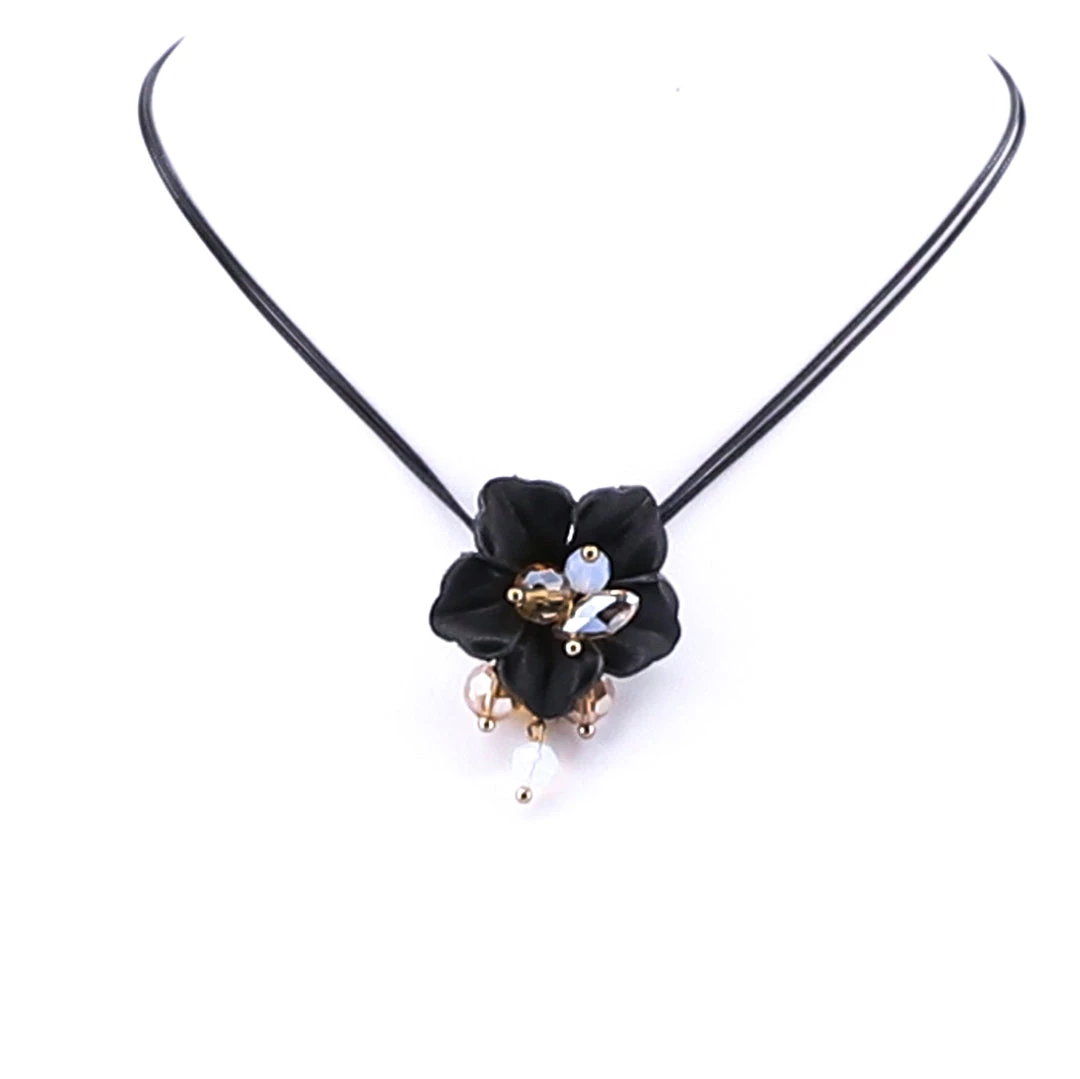 Stella Rose Jewellery Black Flower Choker 1 Stella Rose Jewellery Black Flower Choker