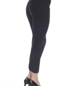 Joseph Ribkoff Lace Up Cuff Pants | Black | JR106
