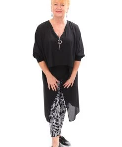 Joseph Ribkoff Tops Oversized Black Blouse