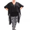Joseph Ribkoff Tops Oversized Black Blouse