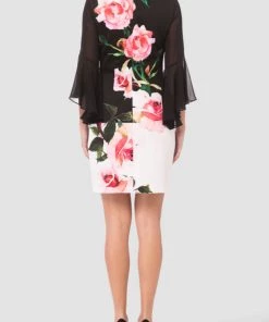 Joseph Ribkoff Pink Roses Dress | Events