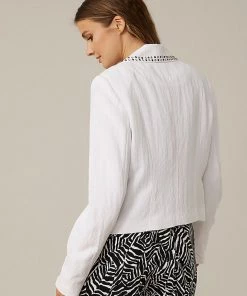 Joseph Ribkoff Clothing Studded Jacket | White | JR13