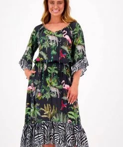 Lula Life Jungle Midi Dress | Print | LL55